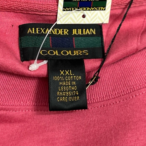 Alexander Julian Colours Men's Salmon Short Sleeve T-shirt Size XXL - Picture 8 of 10